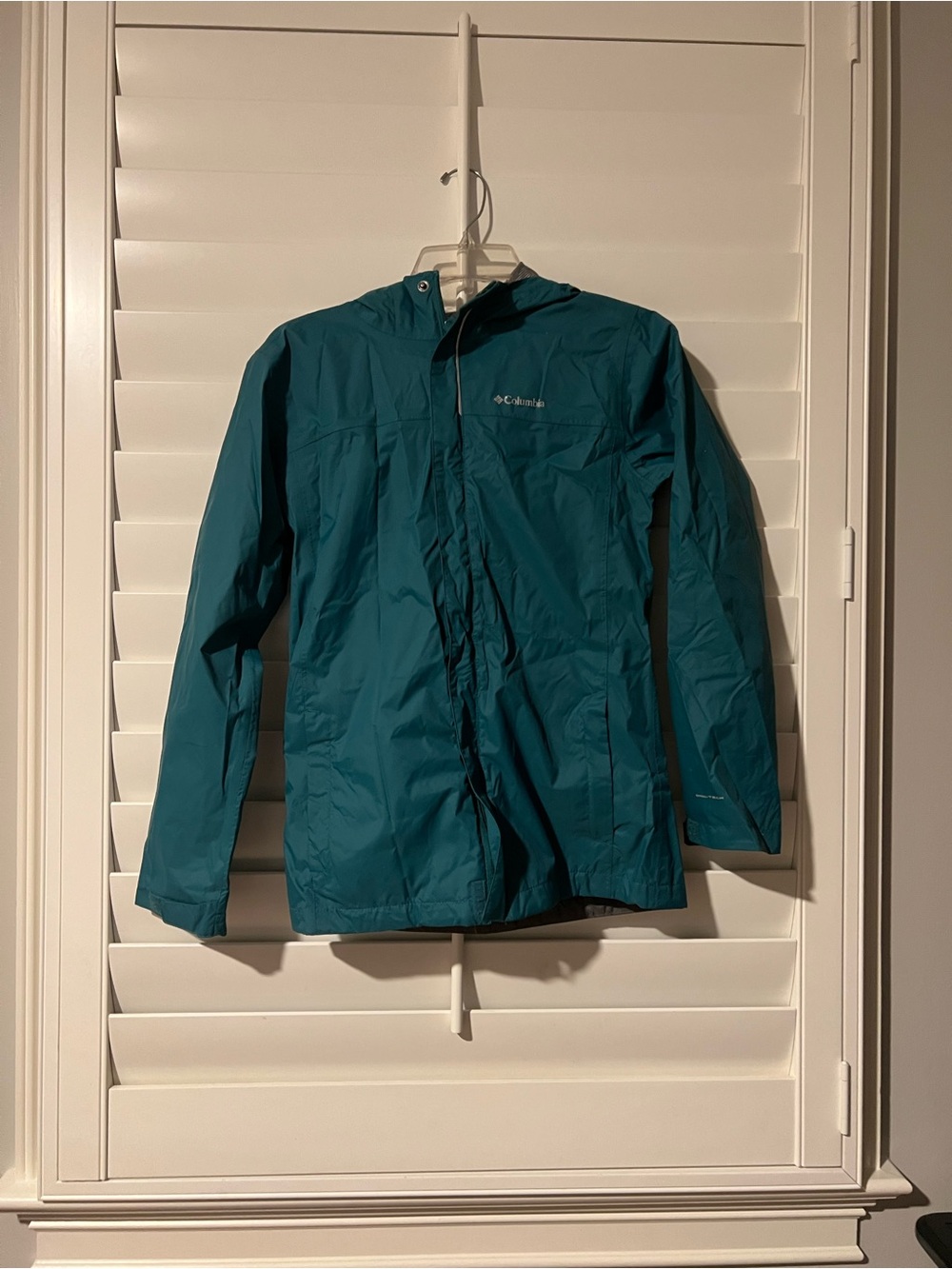 Columbia Teal Hooded Lightweight Shell Jacket